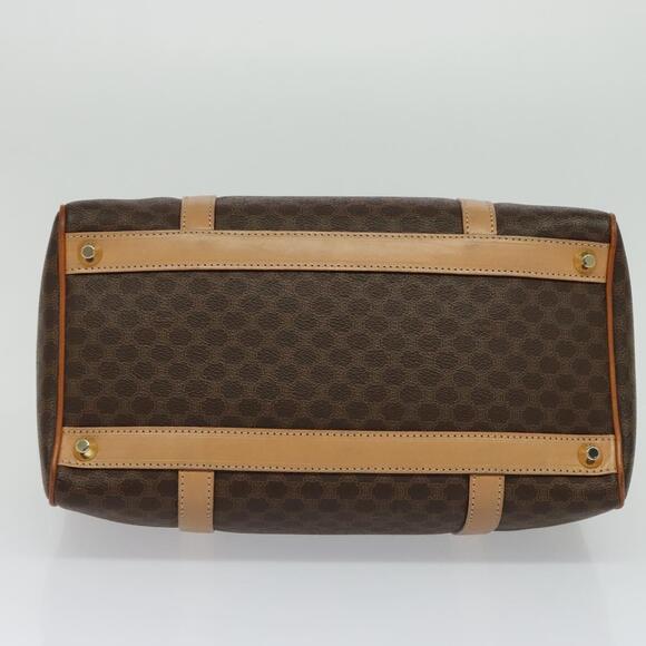 CELINE Macadam Canvas Hand Bag Pvc Leather Brown - Picture 9 of 12